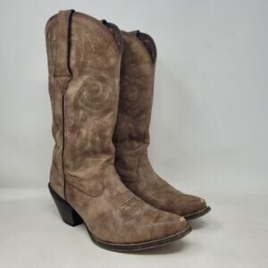 Durango Boots Women 6.5M Brown Faux Leather Western Cowboy Rodeo Cowgirl DCRD145